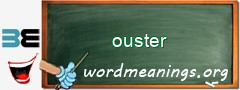 WordMeaning blackboard for ouster